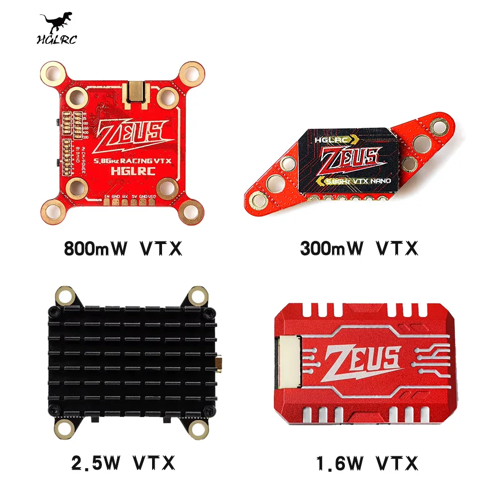 HGLRC Zeus Nano VTX Transmitter 5.8G 40CH Built-in Microphone 350mW / 800mW / 1.6W / 2.5W for RC FPV Racing Freestyle Drone