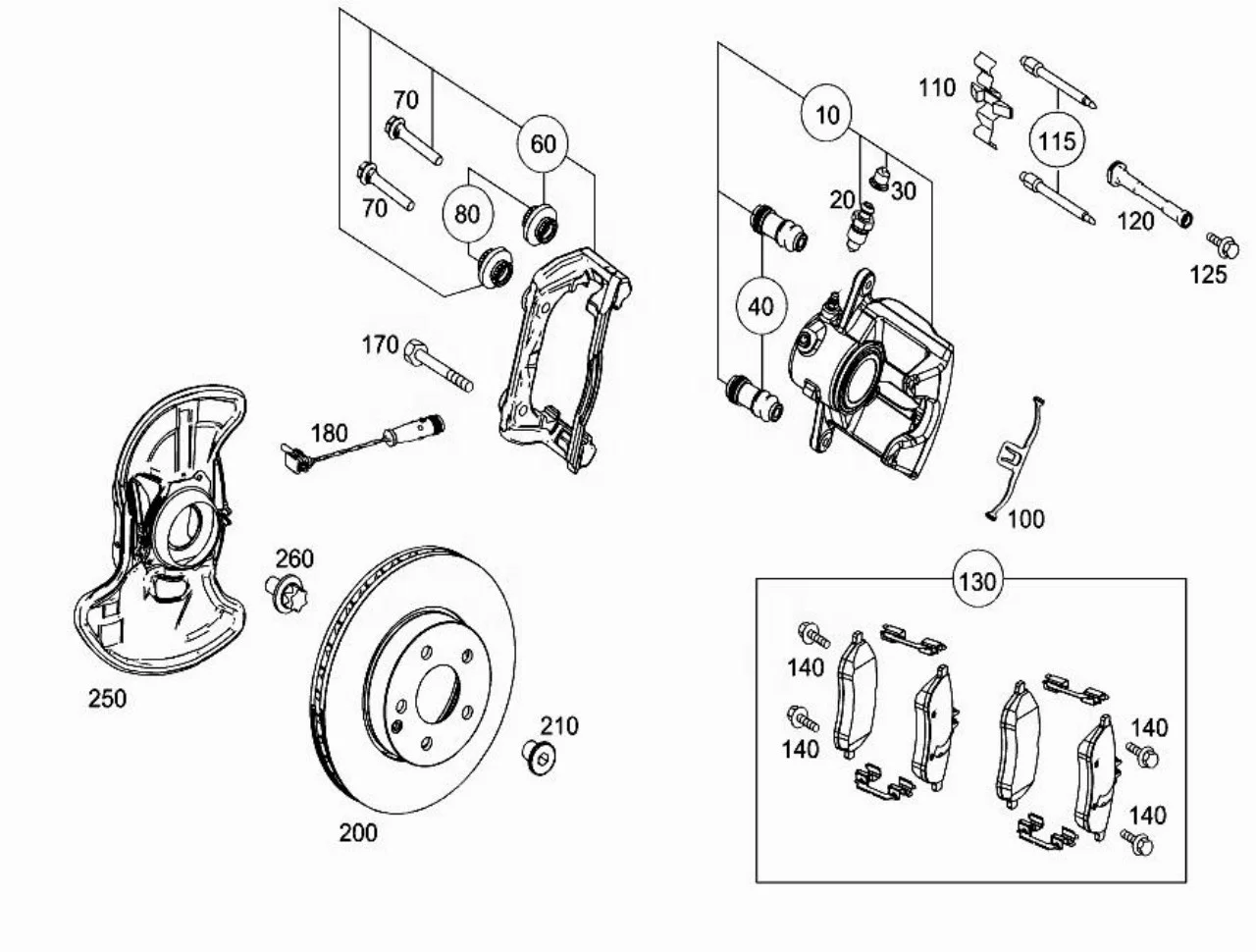 High Quality 0074205920 Front Brake Pad For Mercedes Benz W221 S600 W218 AMG W204 For ATE Brake Pad view 5