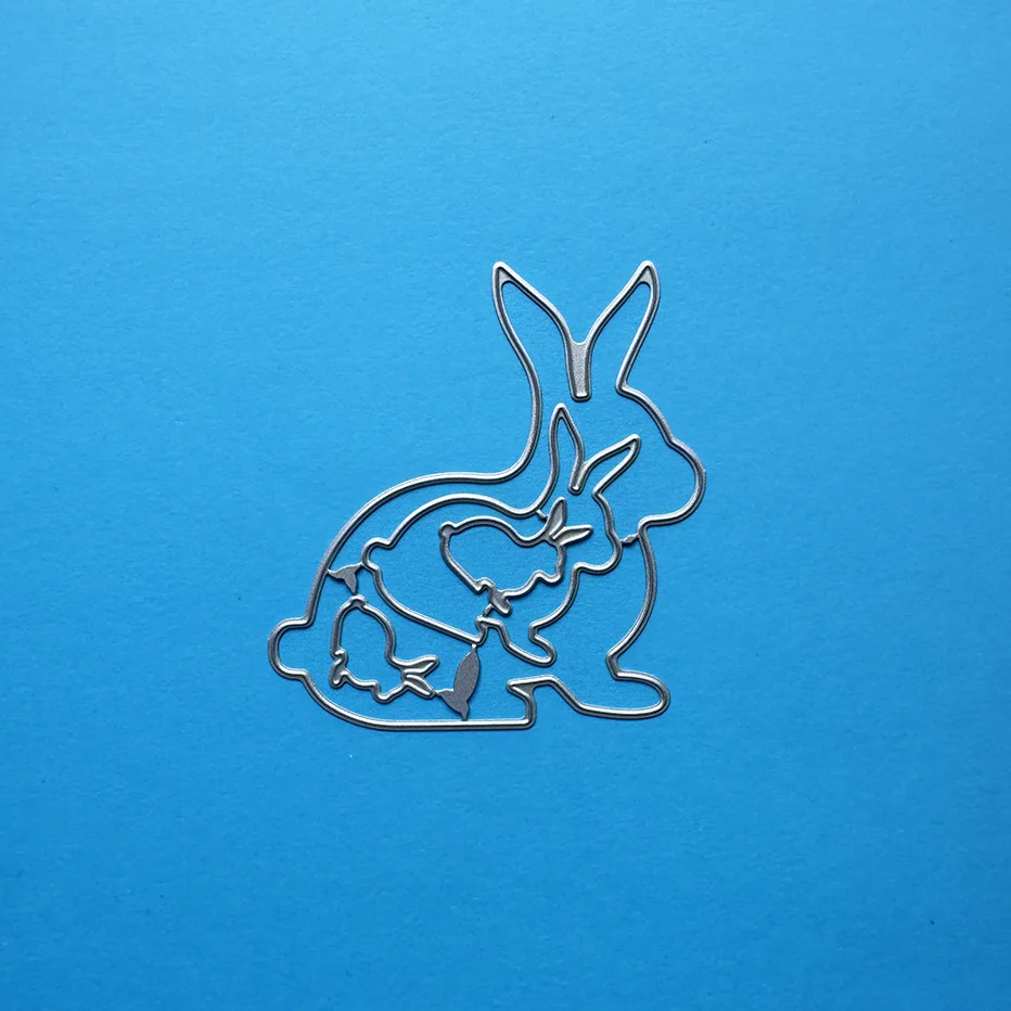 Little rabbit Scrapbooking Cutting Dies Yiwu Futian market stock clearance DIY Paper gift Card Making metal craft Album