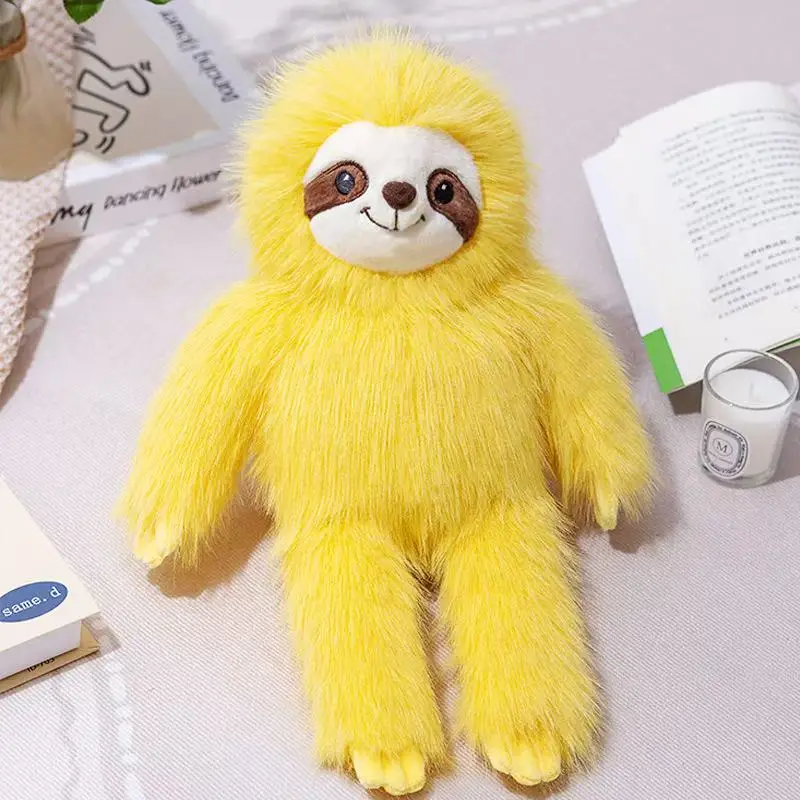 Latest Cute Long haired Sloth Doll Kawaii Stuffed Plush Toy Handmade Doll Cartoon Anime Cute Gift Doll Christmas Halloween