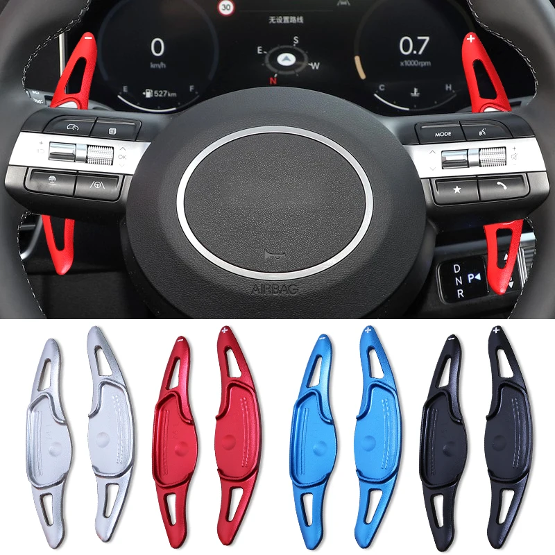 Alloy Shift Paddle For Hyundai Sonata 2024-2025 N line Tucson HEV 2025 Car Steering Wheel Gear Extension Shifter DSG Stickers