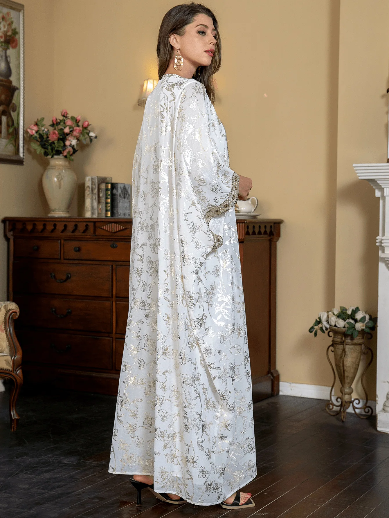 Abito da donna musulmano del Medio Oriente Abaya con abito abbronzante estivo transfrontaliero per il commercio estero