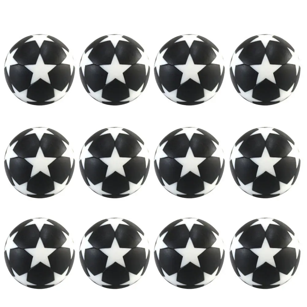 

12Pcs Table Soccer Footballs Replacement Balls 32Mm Diameter Multicolor Soccer Design for Standard Foosball Tables