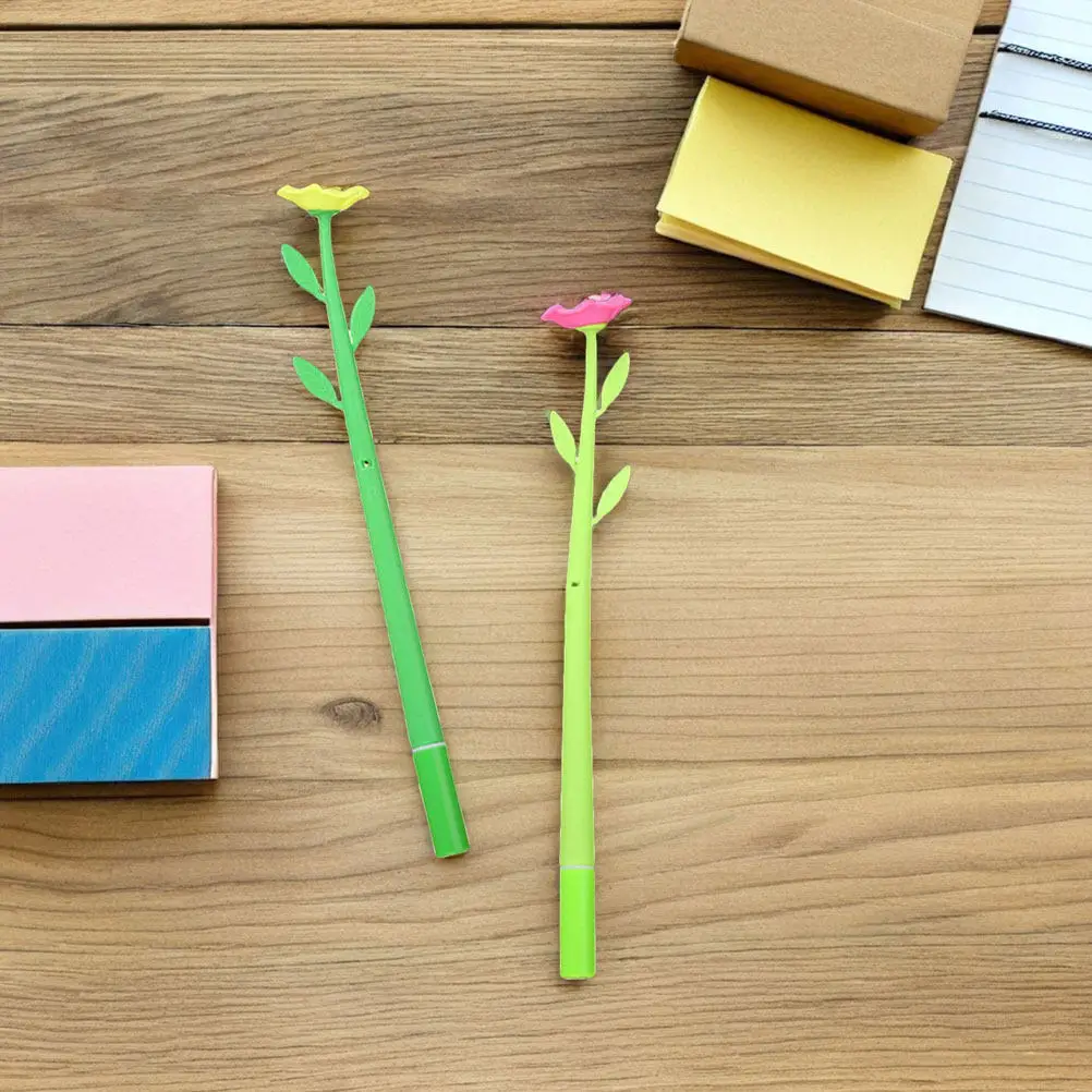 50Pcs Floral Gel Ink Pens Creative Flower Theme Cute Kawaii Stationery Comfortable Grip for Study Home Office Aesthetic Writing