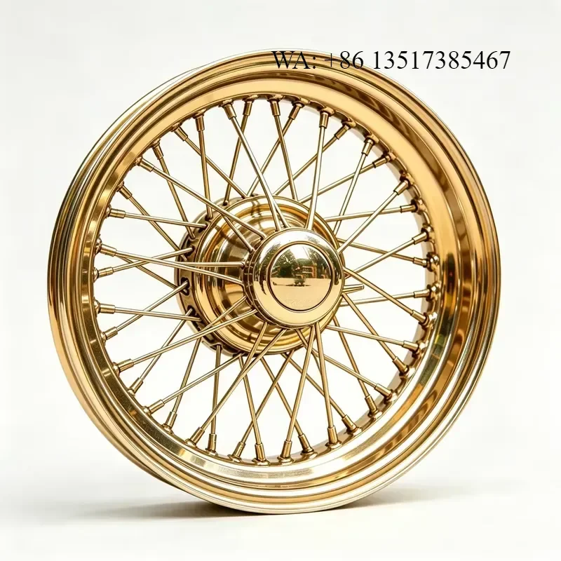 Custom Cross Lace Wire Wheels 13 14 15 Inch 72 100 60 Spoke Chrome for Austin Healey Sprite 100 3000 1965 Lowrider