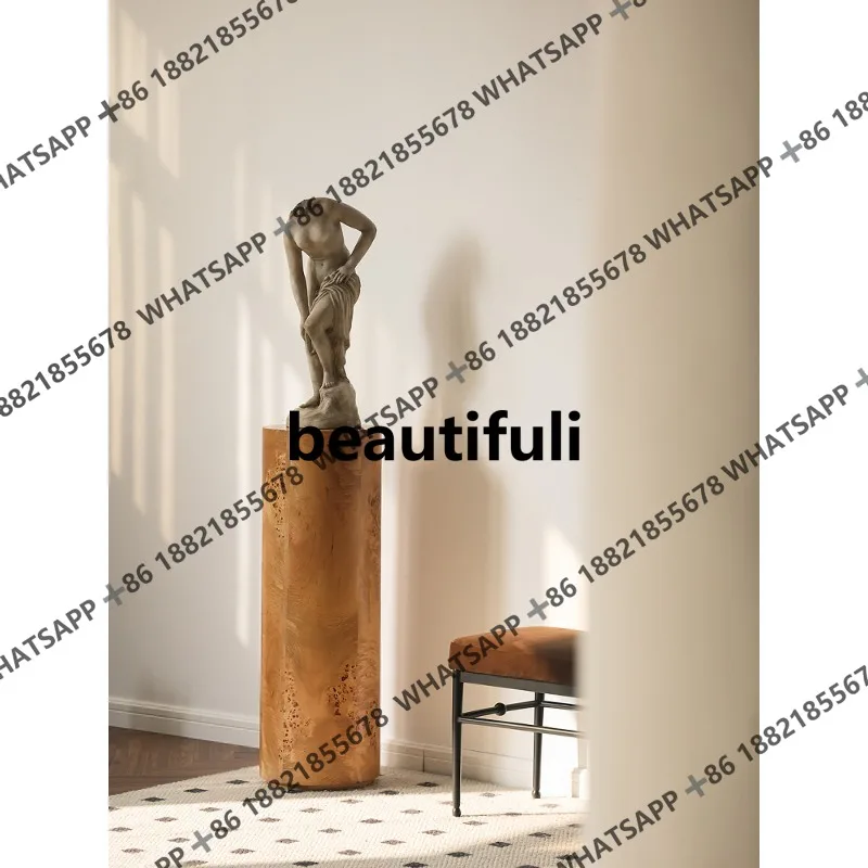 Sculpture ornaments Portrait French medieval home living room entrance art floor decoration