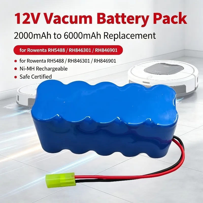 12V 2.0Ah-6.0Ah SC Ni‑MH Battery 100% New Nickel HydrogenPower Battery For RH5488 RH846301 RH846901 RH8460WH RH846501 Appliances
