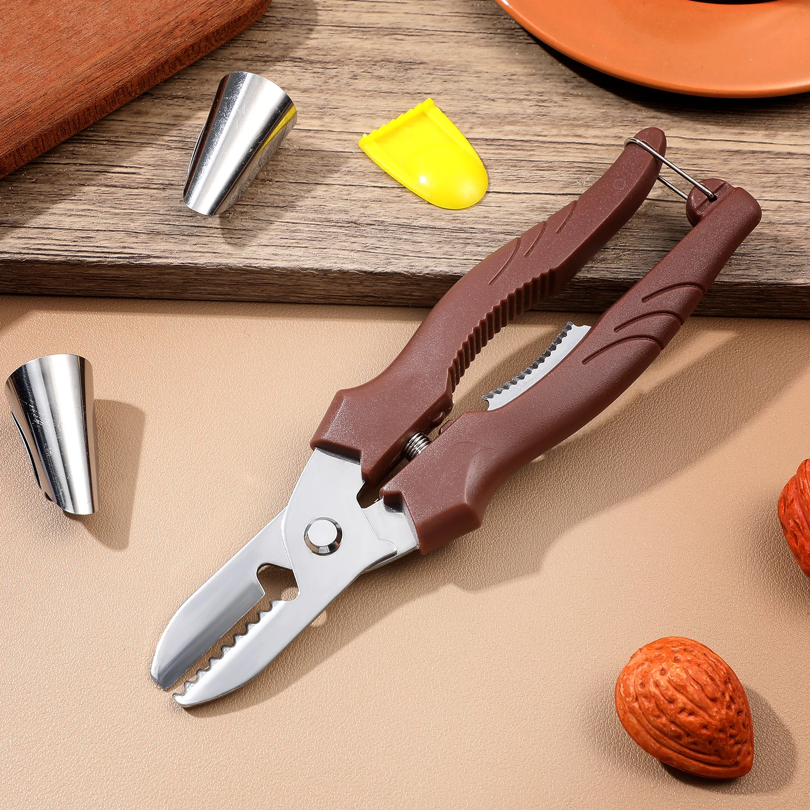 

Stainless Steel Chestnut Cutter Tool Walnut Cracker Pecan Nut Opener Simple Safe Design Easy Sheller Peeling Tool