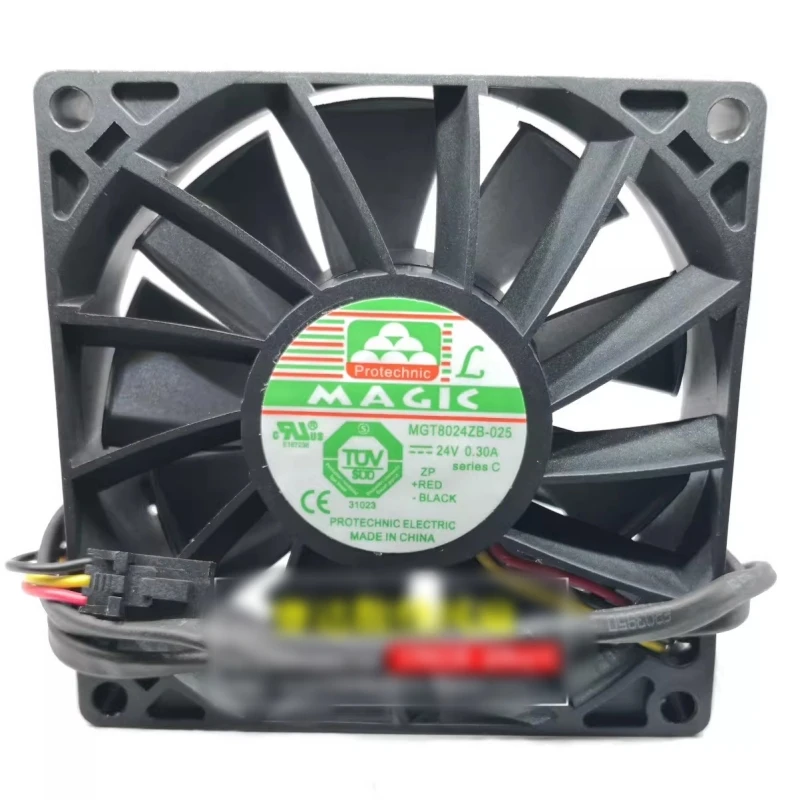 

Free shipping, brand new MGT8024ZB-O25 8025 24V 0.30A high air volume cooling fan