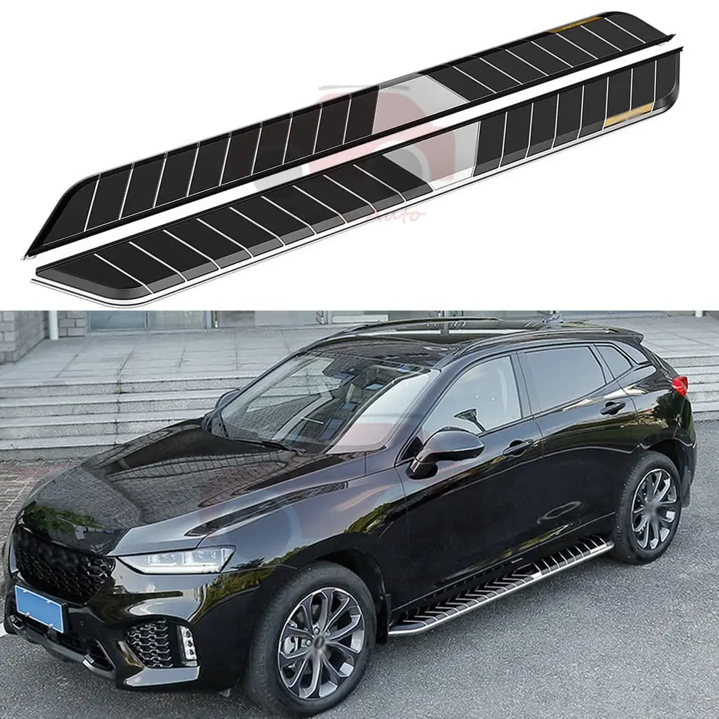 FANTE 2PCS Aluminum Running Boards Side Steps Nerf Bars Side Pedals Protector Fits for Toyota Harrier Venza XU80 2021 2022