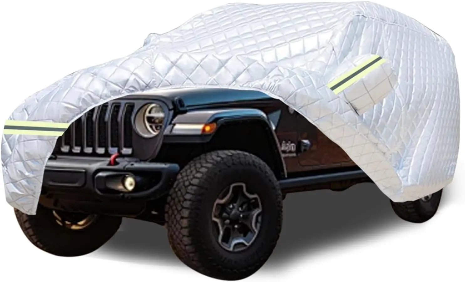 

Heavy Duty Waterproof Car Cover, All Weather Protection for SUVs, Universal Fit 201-206 Inches
