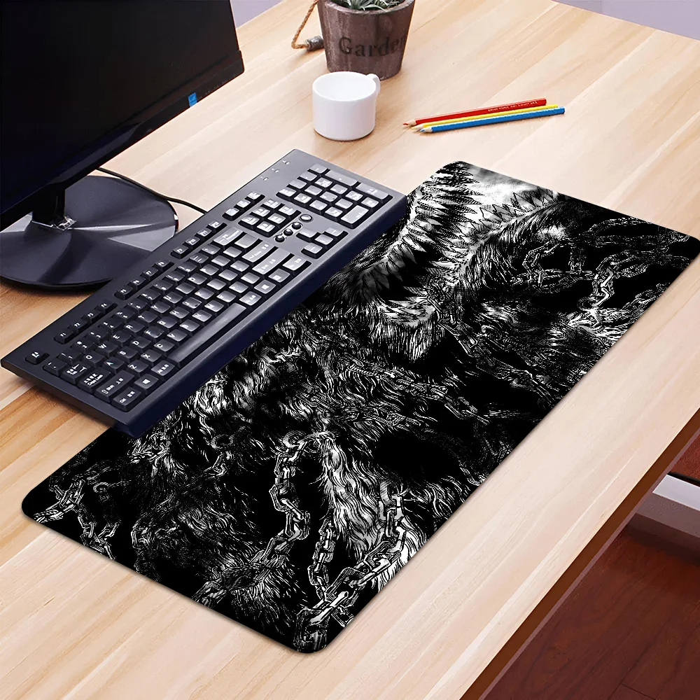 Guts Sword In Berserk Mouse Mat Berserk Guts Gamer Gaming Mouse Pad Computer Accessories Big Keyboard Laptop Padmouse Speed Desk