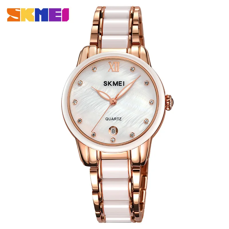 SkmeiNew Senhoras Relógio Relógio Simples Moda Diamante Quartz Watch30Women À Prova D 'Água Elegante All-Match Watch