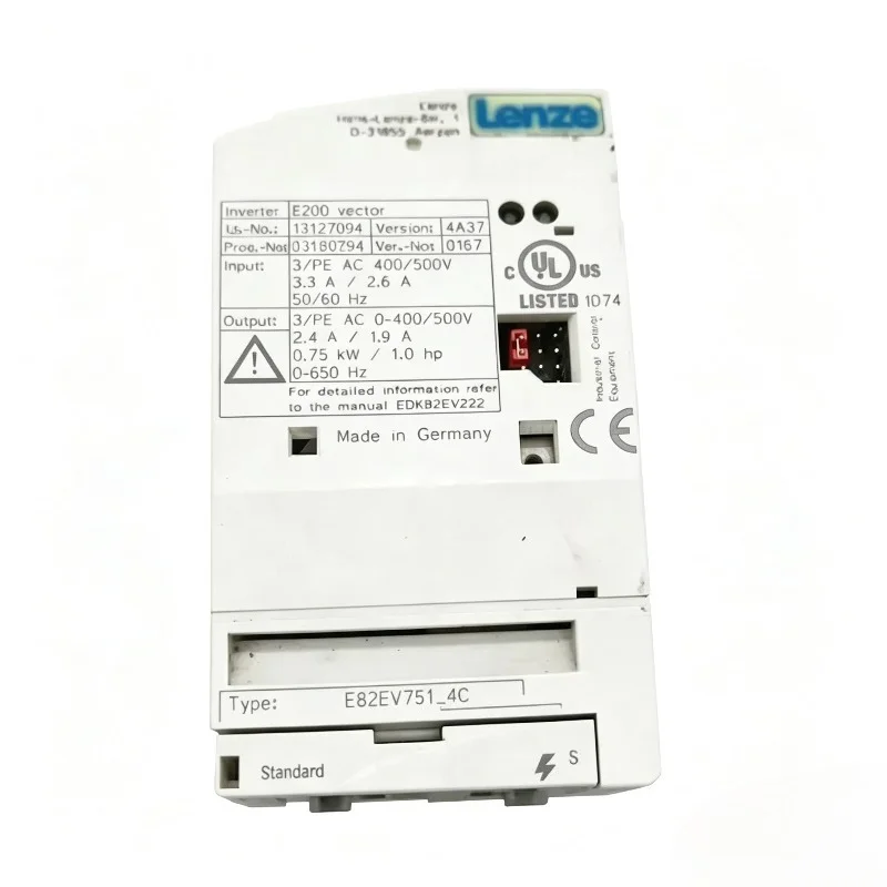 Lenze 8200 Servo Motor Drive Frequency Inverters Converters E82EV751-4C E82EV751K4C Used for Printing Machine Main Board