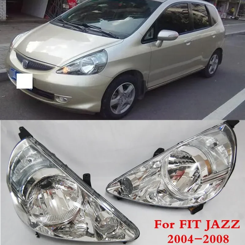 Kamshing 2PCS White or Grey Front Bumper Headlamp Headlight Head Light Lamp For FIT JAZZ GD1 GD3 2004 2005 2006 2007 2008