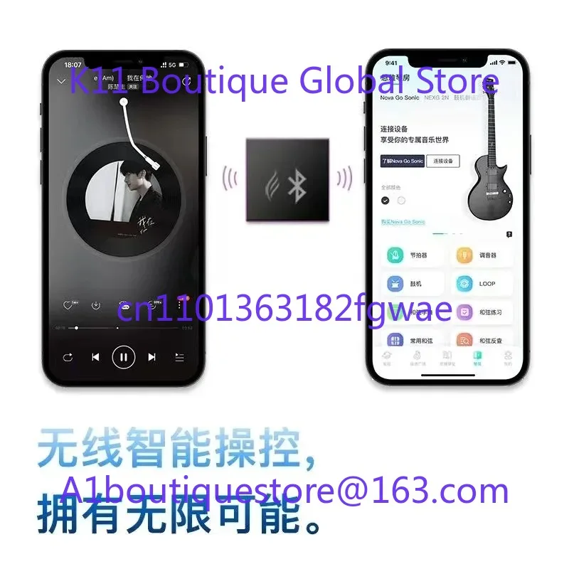 For Nova Go Sonic Carbon Fiber Electric Guitar With Bag For Beginner Adults