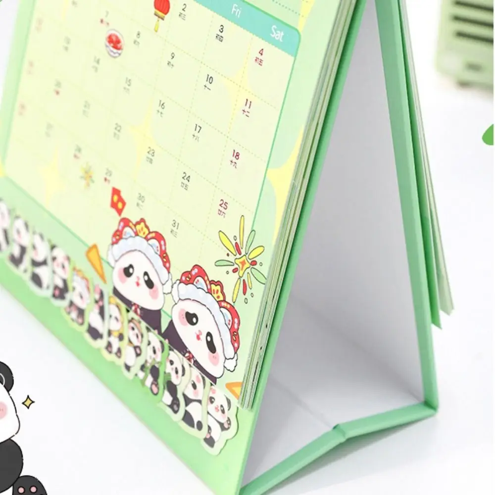 Kalendar Panda Animal Calendar Standing Flip Organizing Capybara Desk Calendar To Do List Planning 2025 Calendar Ornaments