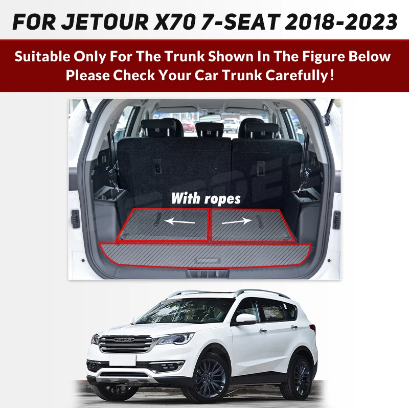 Car Trunk Mat For Jetour X70 7-Seat 2018-2023 19 20 21 22 Custom Car Accessories Auto Interior Decoration