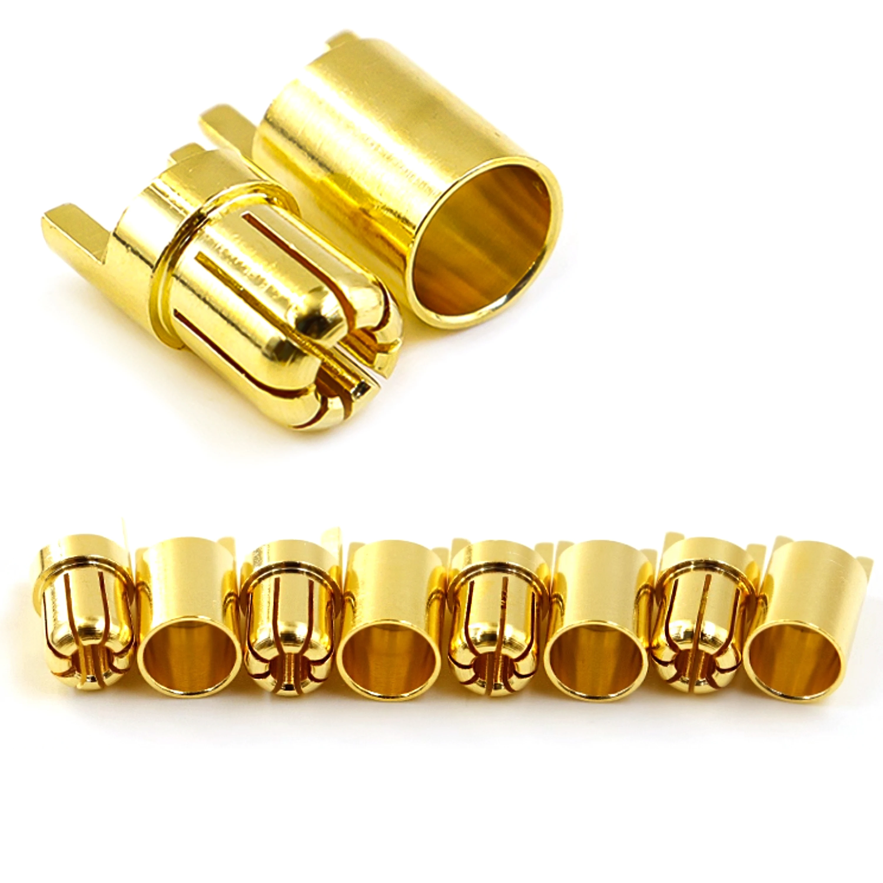 Amass 5.5mm 6mm 8mm RC Battery Gold-plated Bullet Banana Plug Male Female Bullet Banana Connector for ESC Lipo RC Battery Plugs