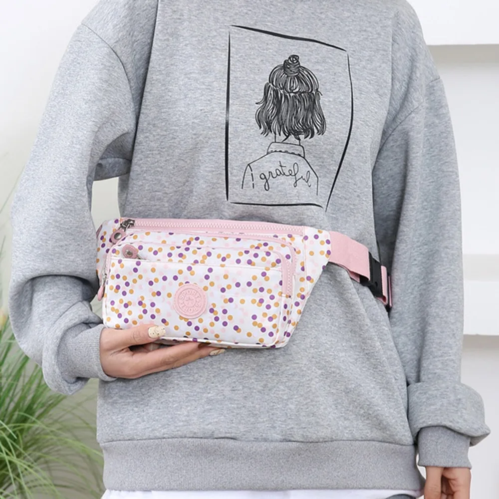 

Multifunctional Colorful Crossbody Chest Bag Multi Pockets Flower Print Women's Breast Bag Sports Casual Shoulder Bag Travel