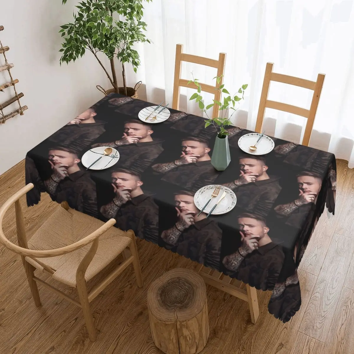 Custom Egor Kreed Russian Rapper Custom Rectangular Tablecloth Oilproof Table Cover for Dining Events Table Cloth