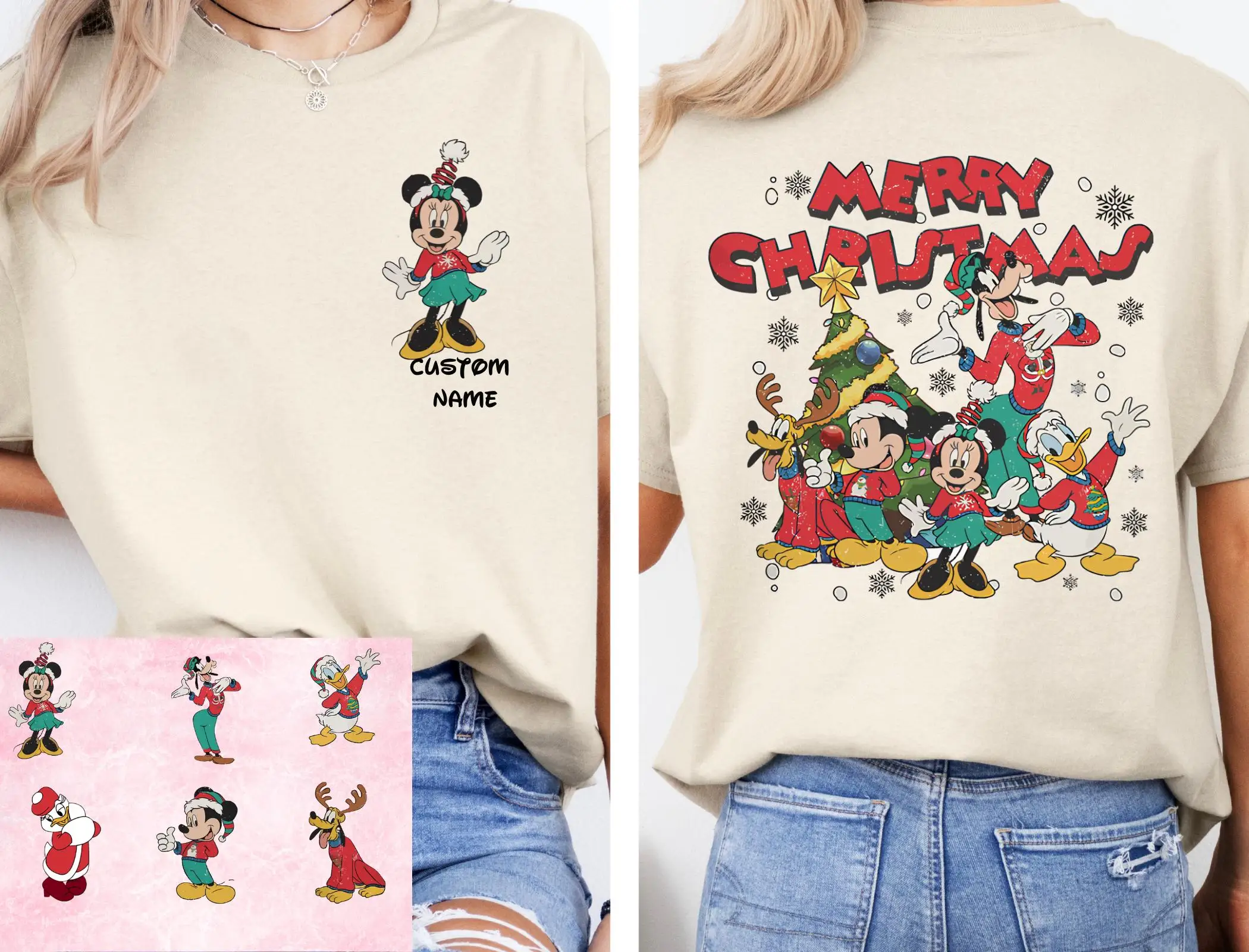 قميص عيد الميلاد ميكي آند فريندز، تي شيرت متطابق لعائلة ديزني لعيد الميلاد، سويت شيرت ميكي لعيد الميلاد المجيد جدًا، المملكة السحرية