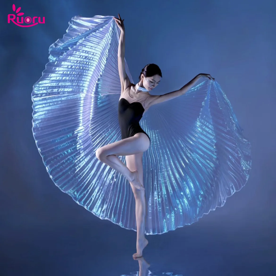 Ruoru Belly Dance Wings Isis Wings Belly Dance Accessories Bollywood Oriental Egyptian Sticks Costume Adult Women Gold