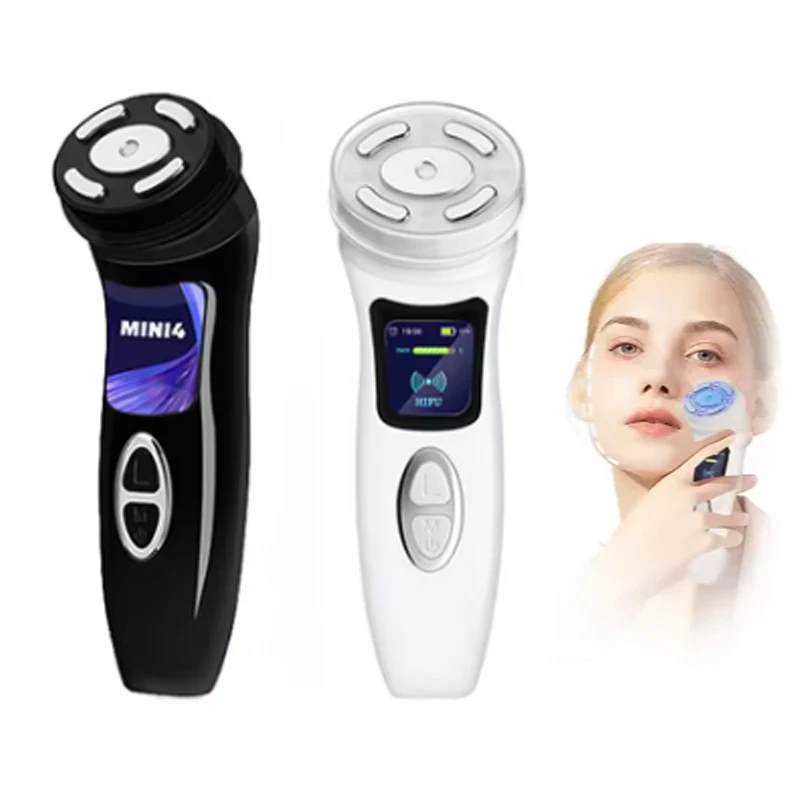 MINI HiFu 4.0 قابلة للشحن الموجات فوق الصوتية الحرارية LED EMS مكركرنت نبض الوجه رفع العناية بالبشرة تدليك الوجه جهاز الجمال #2