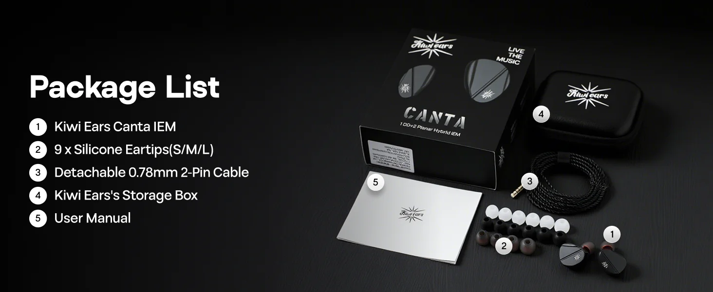 Kiwi Ears Canta 1 Dynamischer Treiber + 2 Planar-Treiber Hybrid-Konfiguration IEM-Kopfhörer mit Professioneller Audio-Wiedergabe – Detail 8