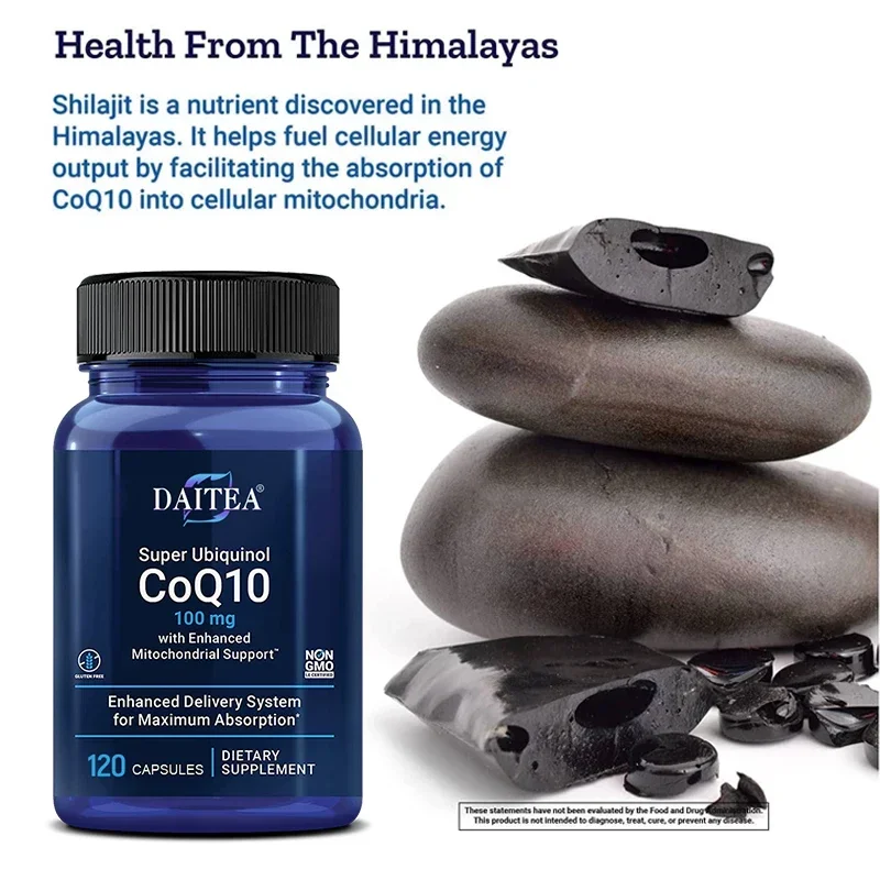 

Coenzyme Q-10 Capsules - Natural Antioxidant Promotes Overall Health and Cellular Energy, Beneficial Absorption, Immune System