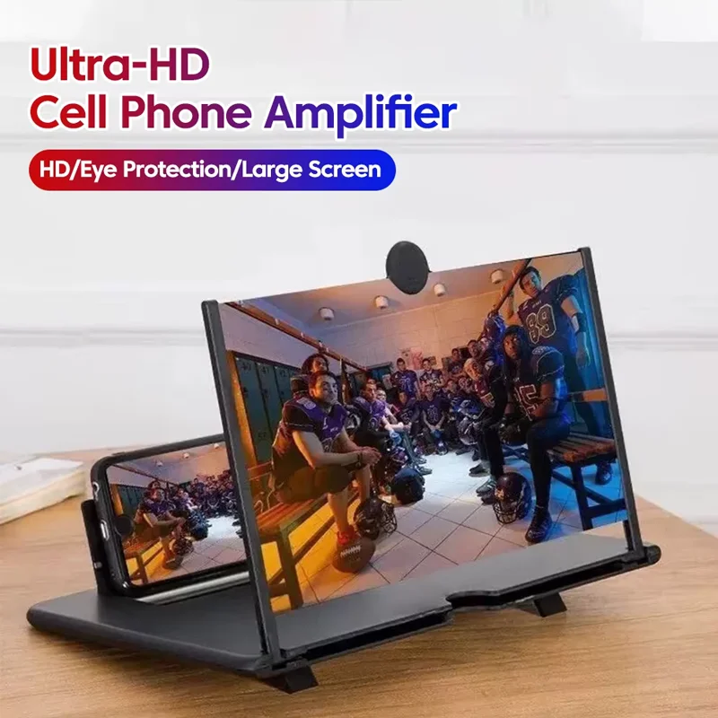 Mobile Screen Amplifier 3D High-Definition Impurity Free Amplifier 10-12 Inch TV Movie Magnifying Glass Mobile Phone Holder