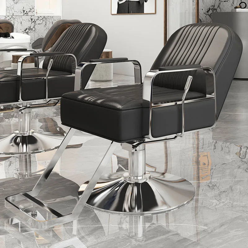 Reclatable Barber Chairs, Hair Salon-specific Hair-cutting Chairs, Adjustable High-end Hair Styling And Coloring Seats