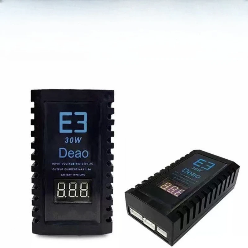 E3 30W modelo de aeronave 2S ~ 4S bateria de lítio 7.4V carregador de equilíbrio 11.1V bateria de lítio modelo de carro navio carregador E3