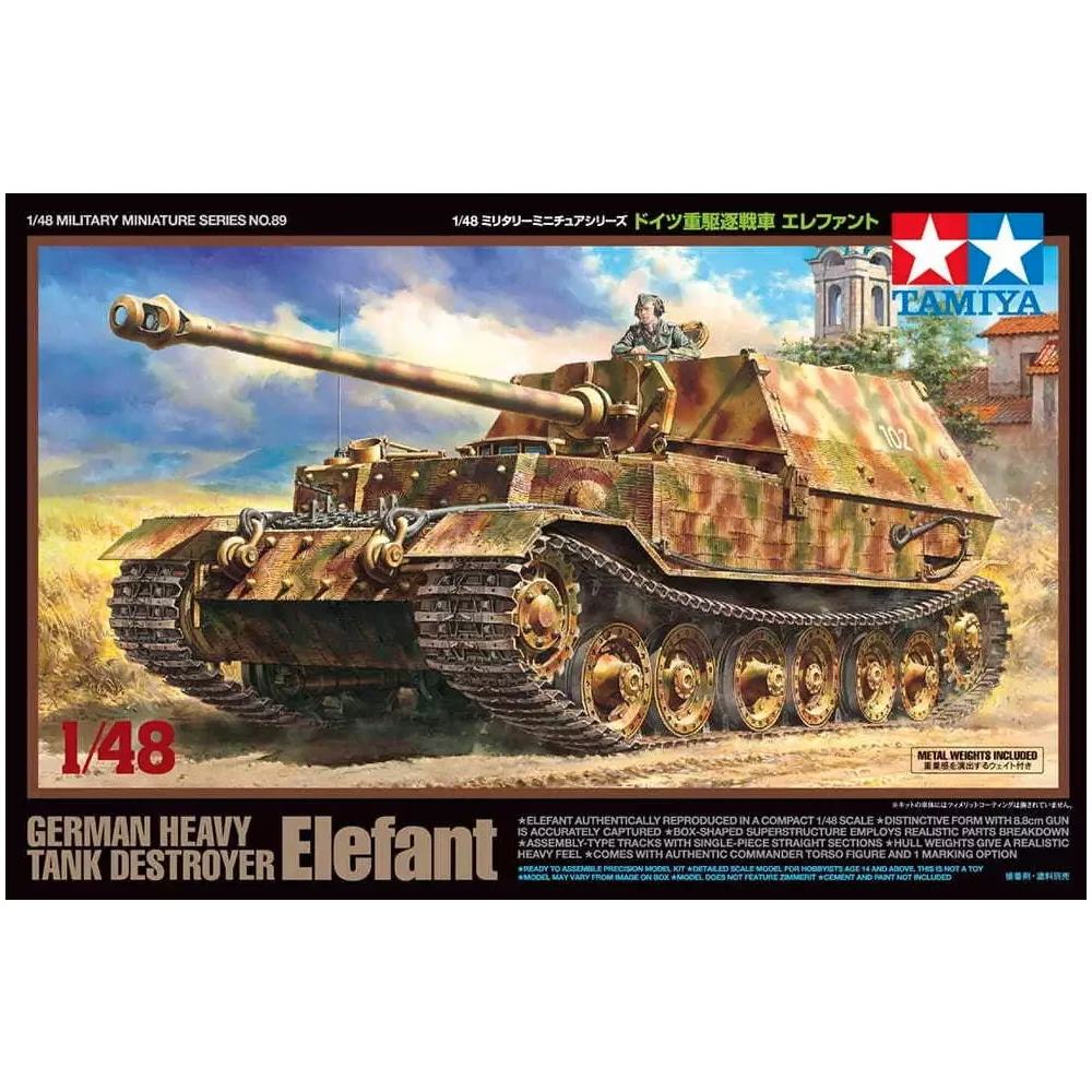 Tamiya 32589  1/48 Scale WWII German Heavy Tank Destroyer Elefant Hobby Craft Toy Plastic Assembly Model Kit