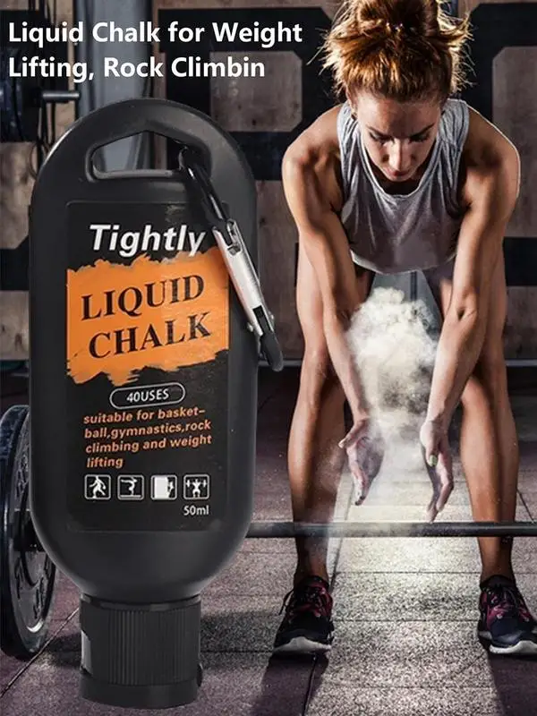 50ml Sports Liquid Chalk Magnesium Powder Fitness Weight Lifting Non-slip Cream Grip for Weight Lifting Climbing Cross Training