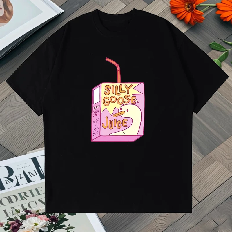 

Hot Sale Silly Goose Juice Classic Oversized t-shirts Men Women 100% Cotton T Shirt Short Sleeve O-Neck Summer Unisex Tee Shirt