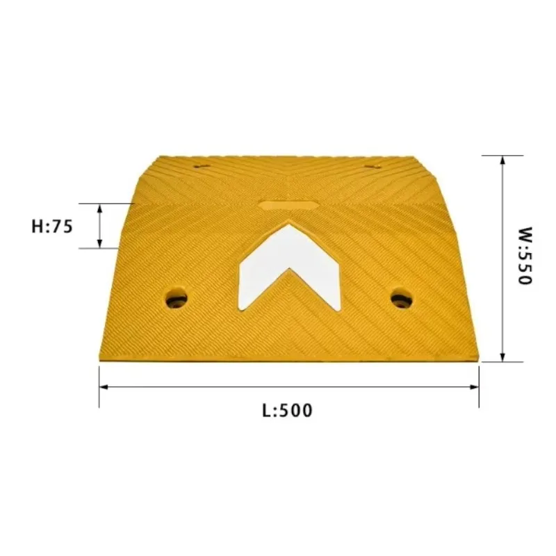 Factory Wholesale Portable Yellow Speed Hump Rubber Speed Reducer Road Speed Bump