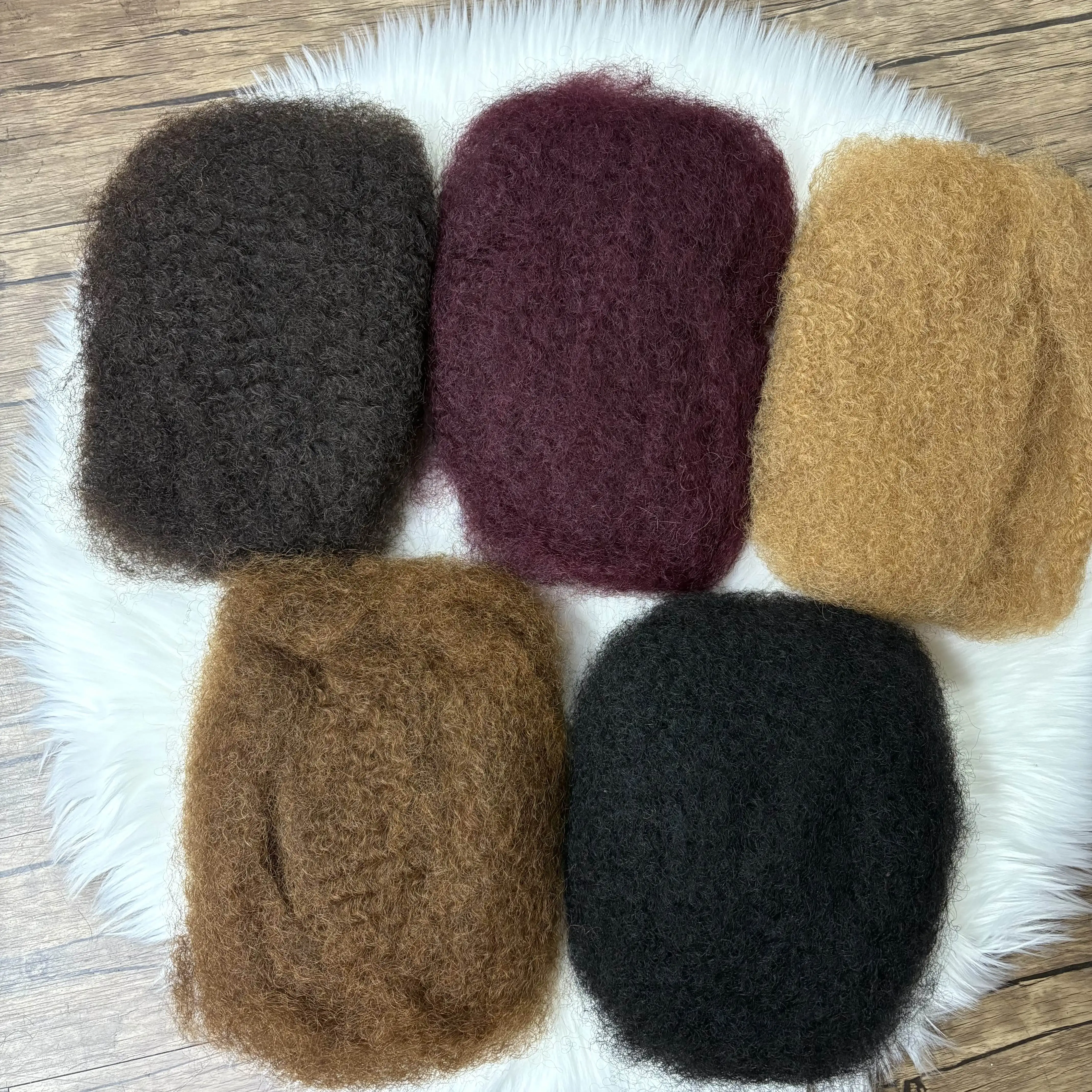 Afro Kinky Curly Bulk Human Hair for Dreadlock Extensions Micro Loc Twist Repair Locs or Braiding 50g/Pack Human Hair for Twist