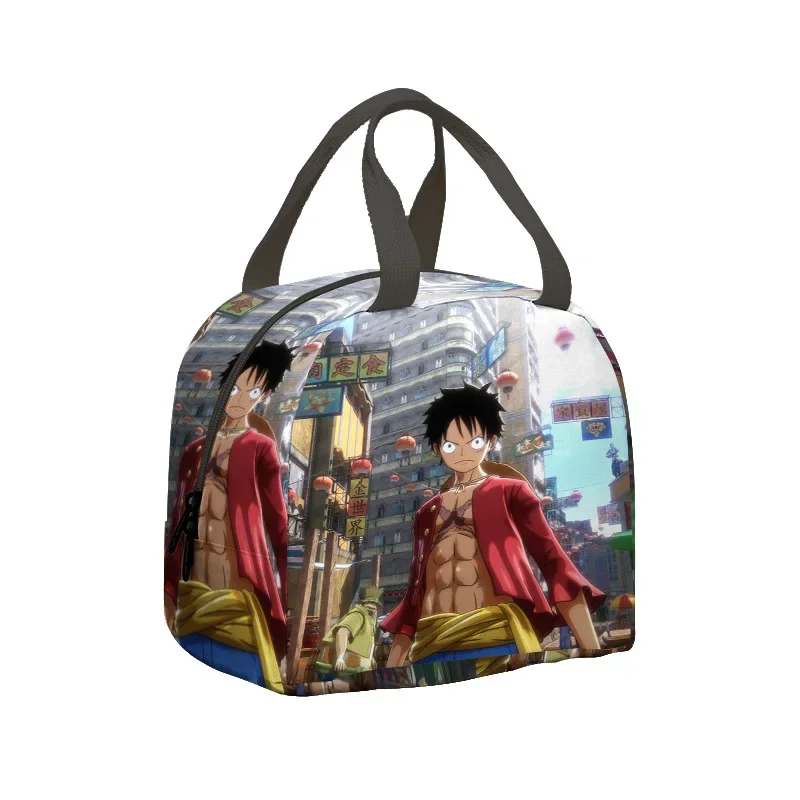 Anime One Piece Children\'s Lunch Bag Primary and Secondary School Students Ice Bag Picnic Bag Thermal Portable Lunch Bag