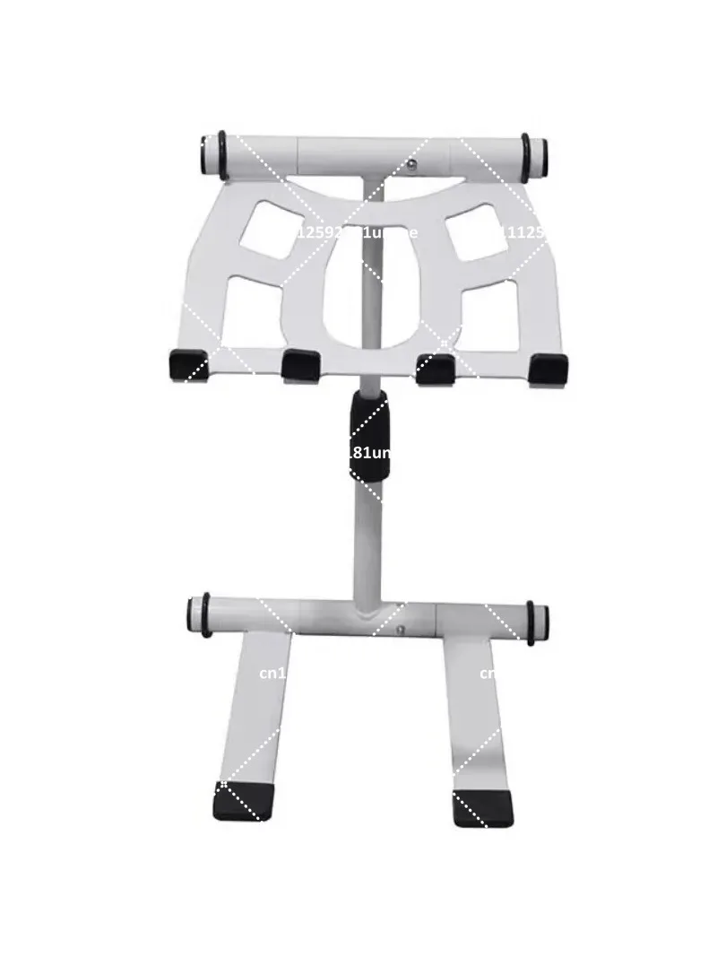 White Baked Paint DJ Computer Stand Desktop Lifting Folding Rotatable Electric Sound Disc Rolling Stand
