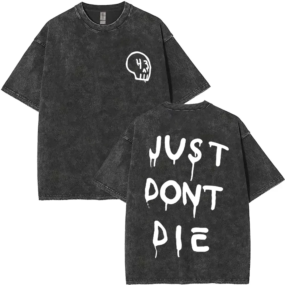 تي شيرت كلاسيكي يغسل بالماء على الطراز القديم كين منطقة 43 جرافيك للرجال والنساء ملابس شارع عصرية على الطراز القوطي