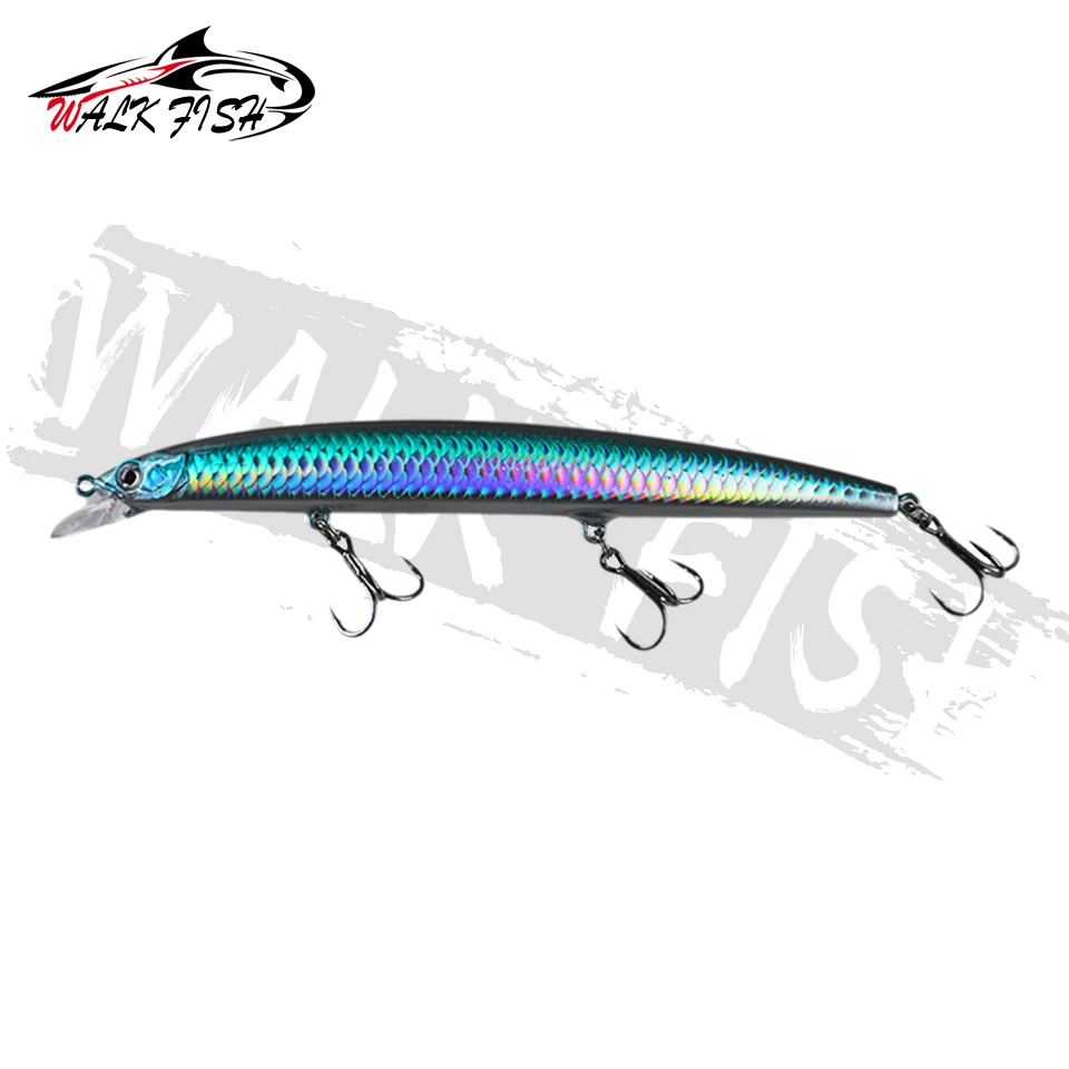 WALK FISH 1 Stück 150mm 22g Testar Big Minnow Angelköder Schwimmende Wobbler Künstlicher Harter Köder Plastikfisch für Karpfen, Forelle, Seebarsch