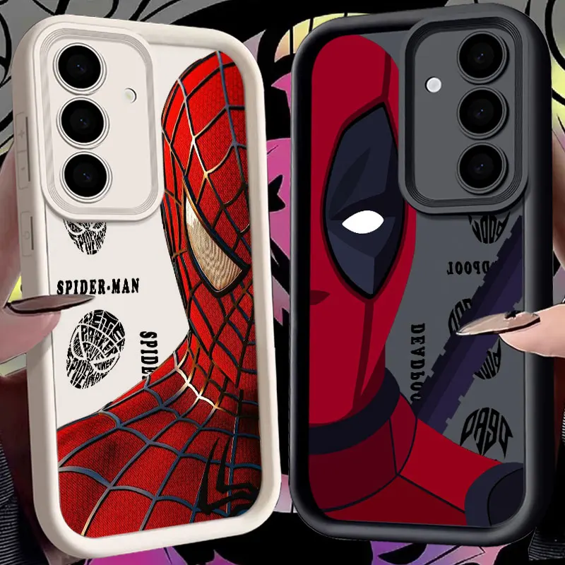 

Marvel Half Face Spider Man Case For Samsung Galaxy S26 S25 Ultra S24 S23 Plus S22 S21 S20 FE Shockproof Protection Phone Cover