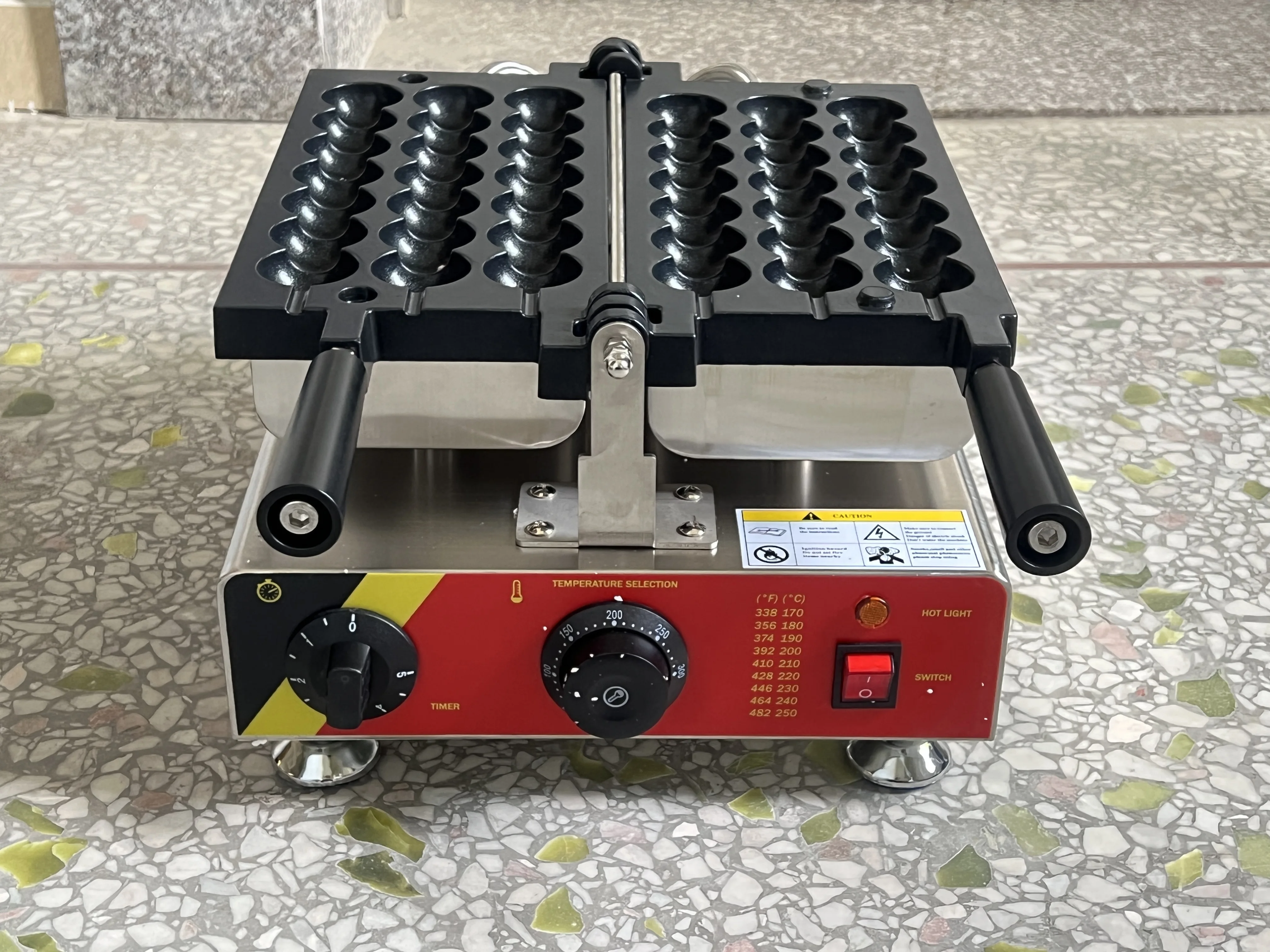 21穴の電気ローワッフル製造機,商業用スティックワッフルマシン,人気のある技術