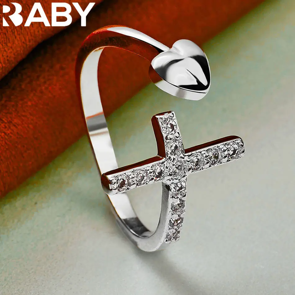 URBABY 925 스털링 실버 여성을위한 오픈 기하학 반지 남성 패션 주얼리 빈티지 그레이스 참 고귀한 파티 생일 선물