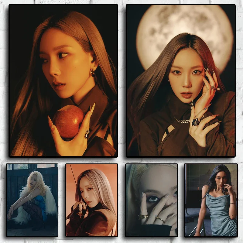 Taeyeon Art of Life Photo Poster  South Korean Popular Girl Group Member Canvas Painting Wall Art for Fan Room Aesthetic Home De