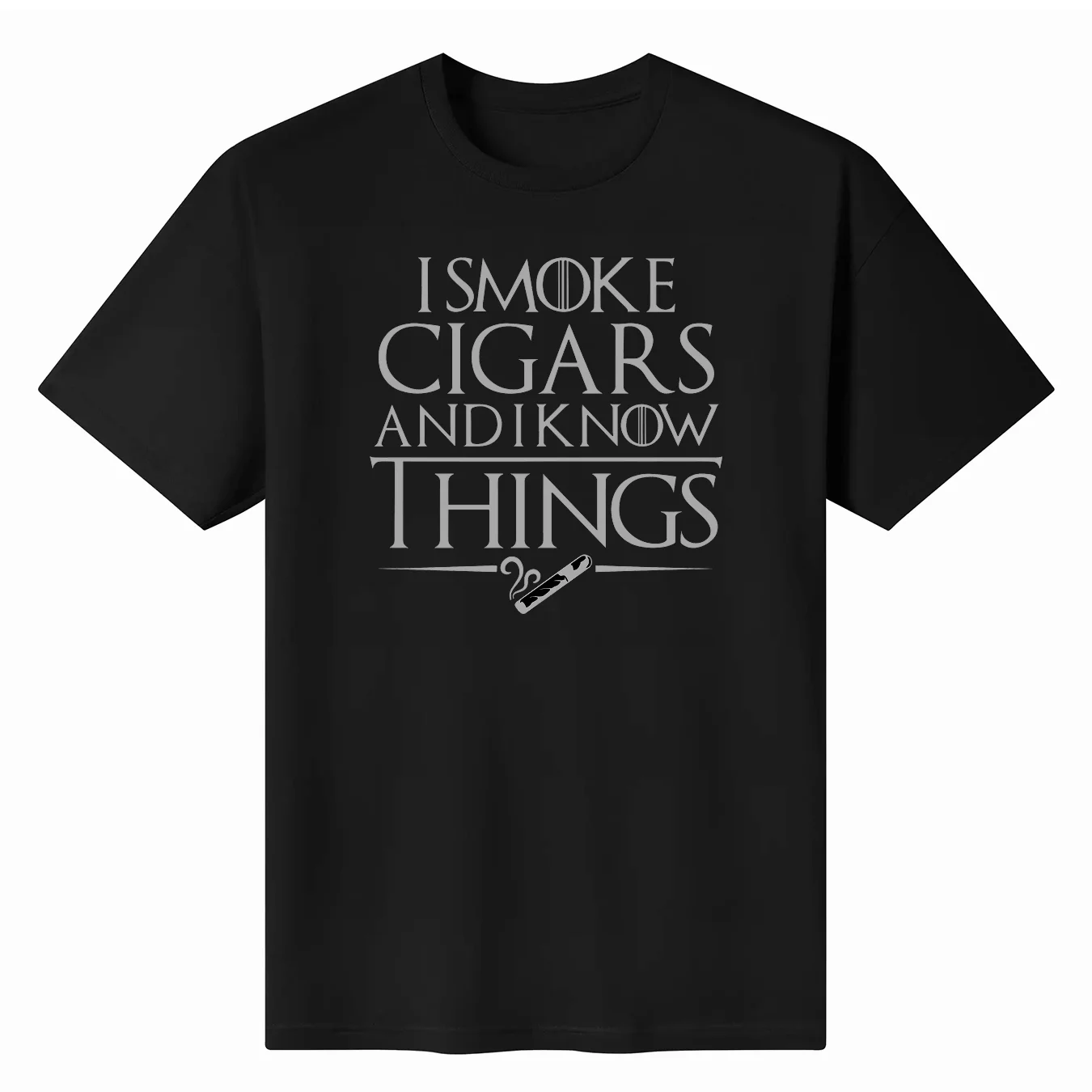 

2024 New High Quality I Smoke Cigars And I Know Things Awesome Comfortable Breathable Cotton T-Shirt