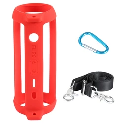 Silicone Protective Skin Cases Protective Travel Cover case with Shoulder Strap Hook for jbl Flip 6 Speaker
