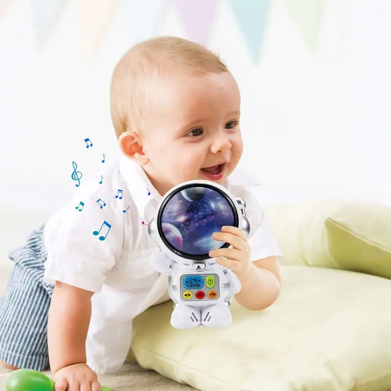 Story Telling Robot With 3 Discs Astronaut Robot Toy Electronic Story Machine Toys With Light Cute Early Childhood For Birthday