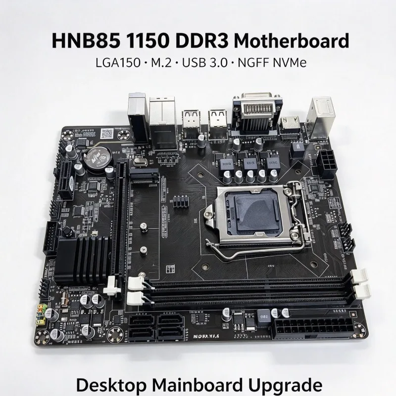 B85 Desktop Motherboard LGA1150 Socket with M.2 Slot DDR3, Supports I3 I5 Dual Core Quad Core Processors